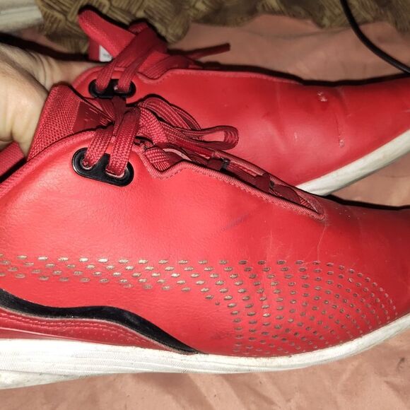 Scuderia Ferrari Red White And Blk Mens Shoes, Size 10 - Picture 1 of 7